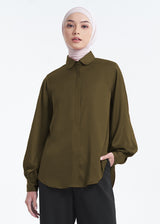 Harper Silk Blouse - Etoupe