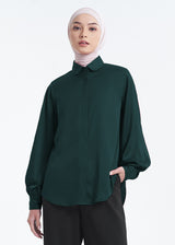 Harper Silk Blouse - Emerald