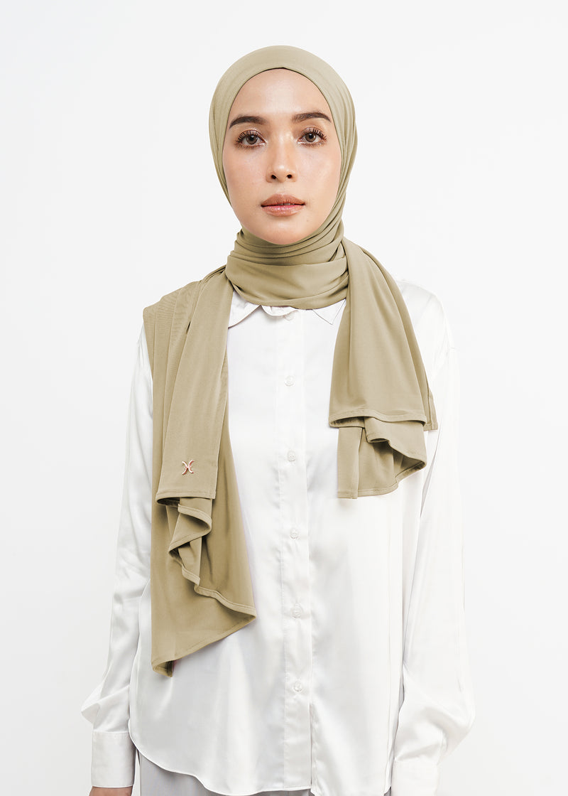 Jemma Instant Pashmina Hijab - Taos Taupe