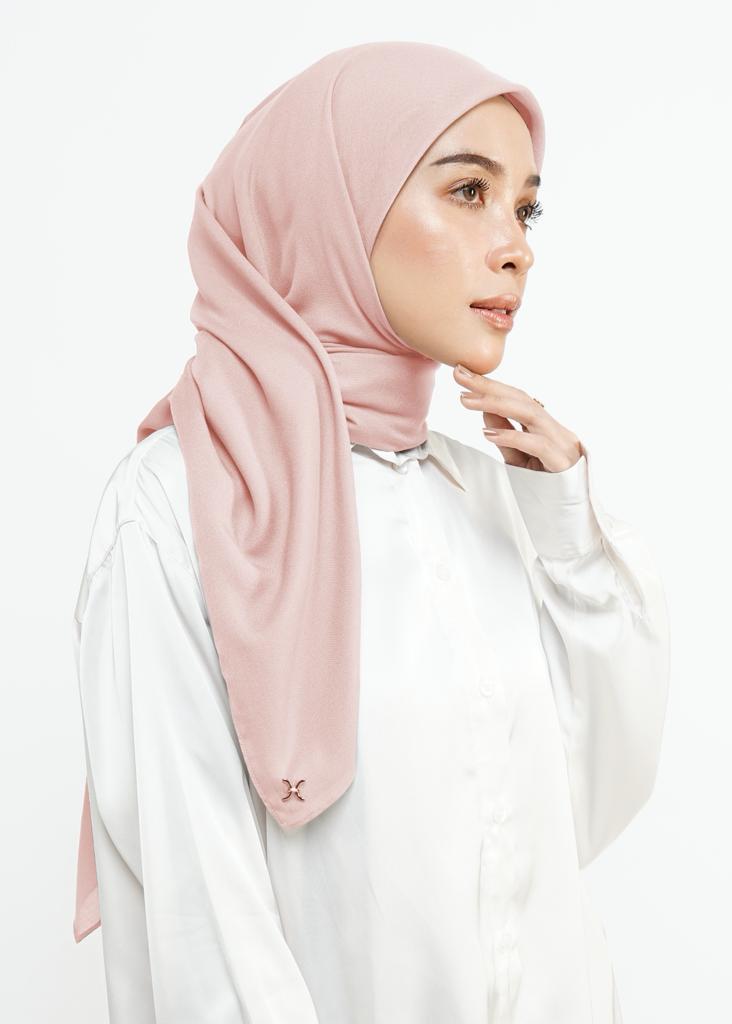 Shireen Square Hijab - Cloud Pink