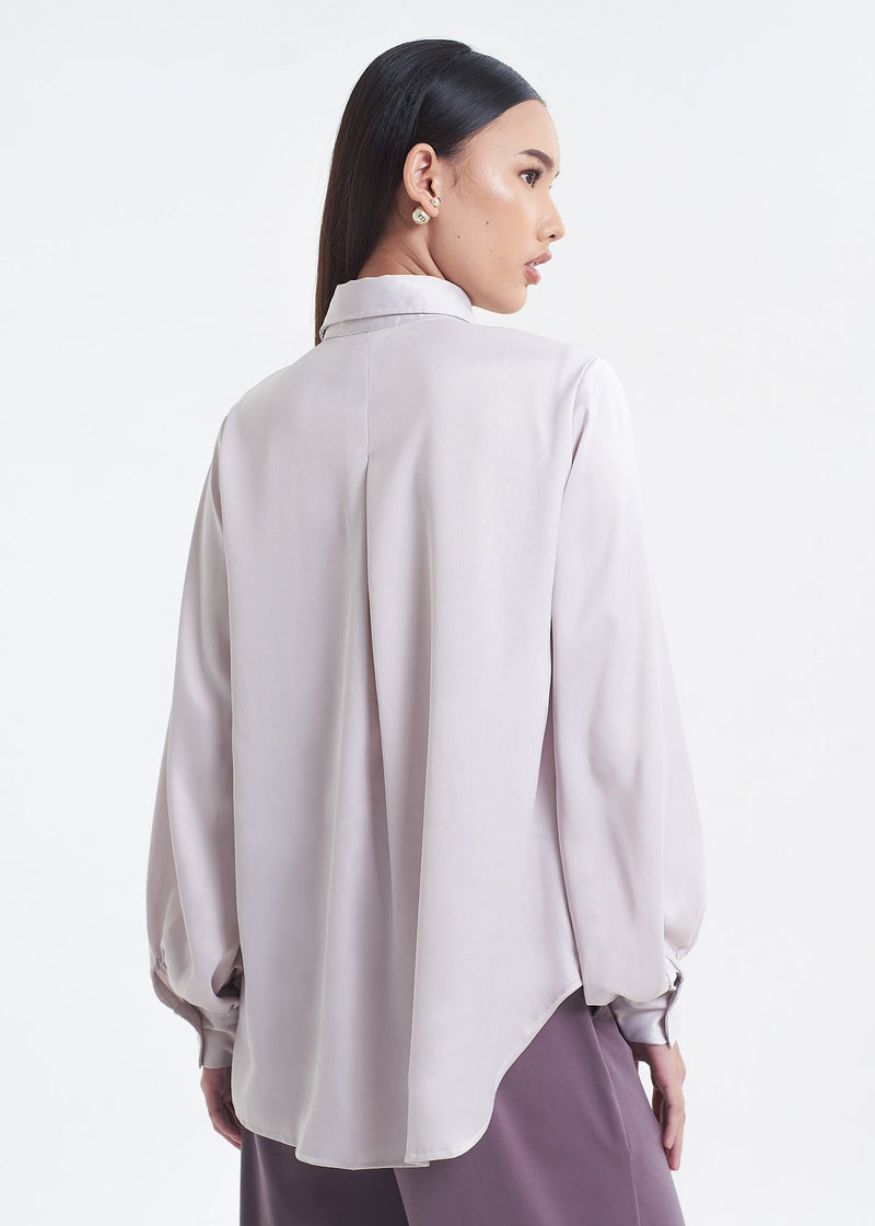 Harper Silk Blouse - Etoupe