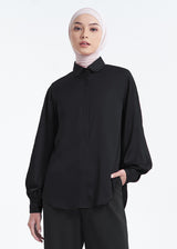 Harper Silk Blouse - Noir